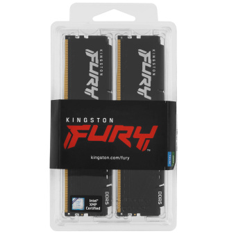 Модуль памяти DDR5 128Gb 5200MHz Kingston FURY Beast Black RGB CL40 (Kit of 4)