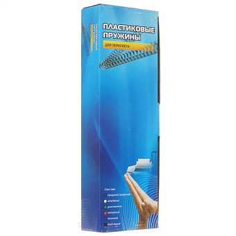 Пружина пластиковая Office Kit  6мм, черная, 100шт