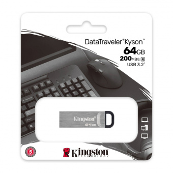 Флешка 64Gb Kingston DataTraveler Kyson, USB 3.2  Gen 1
