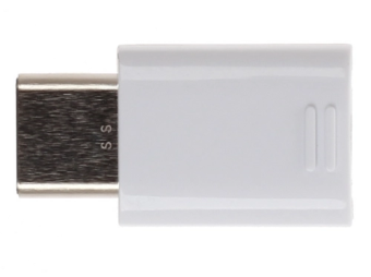 Переходник microUSB - USB-C, Samsung белый