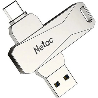 Флешка 64Gb Netac U782C USB3.0+TypeC, металлическая