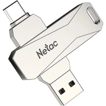Флешка 64Gb Netac U782C USB3.0+TypeC, металлическая