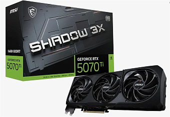 Видеокарта 16Gb MSI RTX 5070 Ti 16G SHADOW 3X OC (RTX5070Ti) GDDR7 HDMI DP