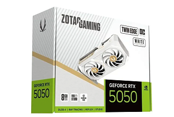 Видеокарта 8Gb Zotac RTX 5050 TWIN EDGE OC WHITE ED (RTX5050) GDDR6 HDMI DP