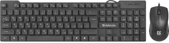 Комплект проводной (клавиатура+мышь) Defender York C-777 черный