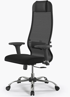 Кресло МЕТТА ErgoLife Sit 10 12E.D.1.2A3  (Экокожа, 2D подл, каплевидная крестовина, до 120кг) Черный