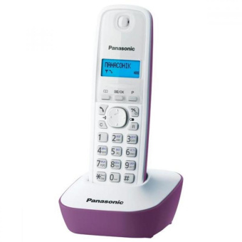 Радиотелефон Panasonic DECT KX-TG 1611 RUF (АОН, белый-сиреневый)
