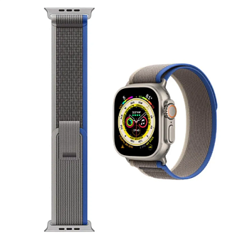 Ремешок Trail Loop для Apple Watch 38/40/41mm Blue/Gray (синий/серый)