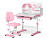 Стол Mealux Ergokids Fresco XL pink (ш77 х г43-60 х в52-75, стул в комплекте) бело-розовый