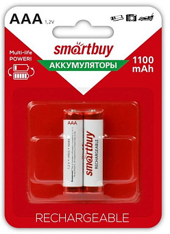 Аккумулятор AAA, 1.2V,1100mAh, 2шт, Smartbuy BL2