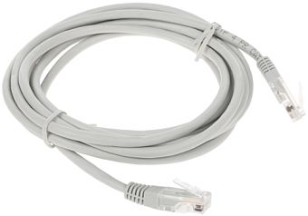 Кабель патч-корд Patch cord кат.5e, медный  3.0м, серый