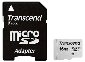 Карта памяти microSD 16Gb Transcend microSDHC Class 10 + адаптер SD