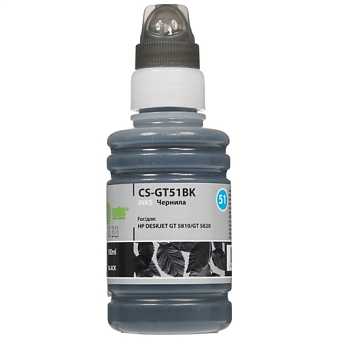 Чернила CACTUS CS-GT51BK, для HP, 100мл, черный