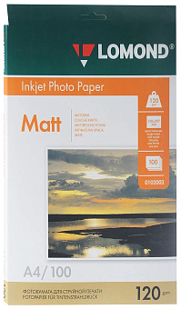 Бумага Lomond [A4] матовая, 120гр/м2, 100л