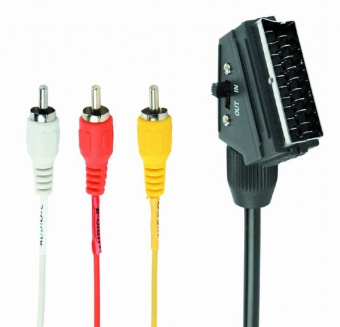 Кабель аудио-видео SCART< - > 3RCA (m)  1.8м, Cablexpert
