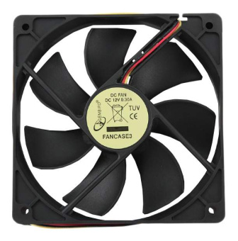 Вентилятор для корпуса 120mm Gembird FANCASE3 (3 pin, 120x120x25мм, втулка, провод 30 см)