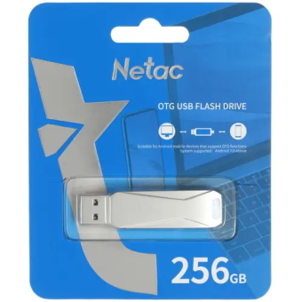 Флешка 256Gb Netac U782C USB3.0+TypeC, металлическая