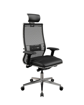 Кресло МЕТТА Samurai SL-3 (23.3.5.109) - Сетка(TS)+ЭкоКожа(Инфинити) Черный