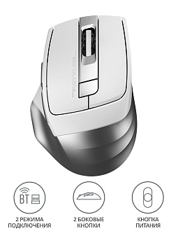 Мышь беспроводная A4Tech Fstyler FB35C Bluetooth 2000dpi белый