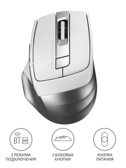 Мышь беспроводная A4Tech Fstyler FB35C Bluetooth 2000dpi белый