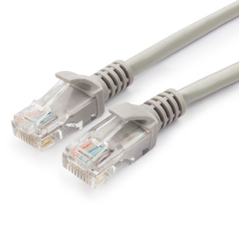 Кабель патч-корд .Patch cord кат.5e  0.5м, Гарнизон, многожильный, серый