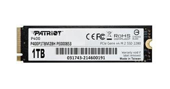 Накопитель SSD M.2 1Tb Patriot P400 (PCI-E 4.0 x4, 5000/4800 Мбайт/сек)