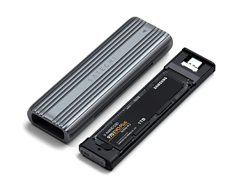 Внешний контейнер Satechi USB-C NVME AND SATA SSD ENCLOSURE Space Gray (серый)