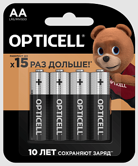 Элемент питания AA, 1.5V,  4шт, OPTICELL PROFESSIONAL