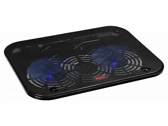 Подставка для ноутбука 14" BURO BU-LCP140-B214H, металлическая сетка, пластик, черный