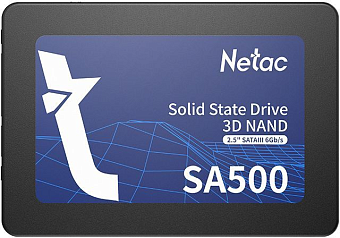 Накопитель SSD SATA 480Gb Netac SA500 (TLC, 520/450 Мбайт/сек, 240 TBW)