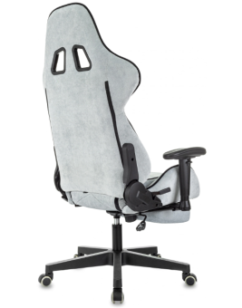 Кресло Zombie DRIFT (ткань, мех. качания, крест. пластик, до 120 кг) Серо-Голубое