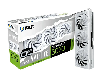 Видеокарта 12Gb PALIT RTX 5070 WHITE OC (RTX5070) GDDR7 192bit HDMI DP