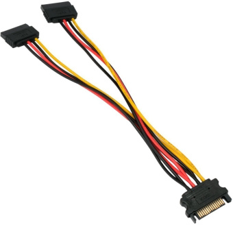 Кабель-удлинитель SATA (m) --> 2*SATA (f) 20см, Cablexpert CC-SATAM2F-20CM