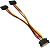 Кабель-удлинитель SATA (m) --> 2*SATA (f) 20см, Cablexpert CC-SATAM2F-20CM