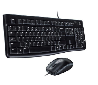 Комплект проводной (клавиатура+мышь) Logitech MK120 Desktop USB черный