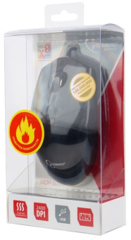 Мышь проводная Gembird MOP-500H Optical 2400dpi USB черный (подогревом корпуса)