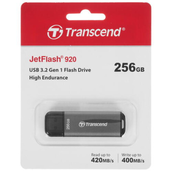Флешка 256Gb Transcend JetFlash 920 USB3.0, серый