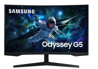 Монитор 32" Samsung Odyssey G5 (VA 2560x1440 1ms 165Hz HDMI DP) черный