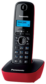 Радиотелефон Panasonic DECT KX-TG 1611 RUR (АОН, красный)