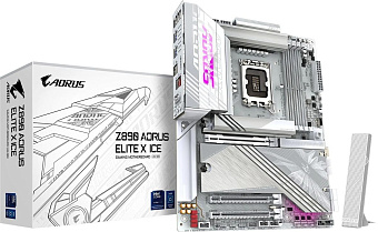 Материнская плата Socket-1851 Gigabyte Z890 AORUS ELITE X ICE (Z890) 4*DDR5 Thunderbolt USB-C ATX