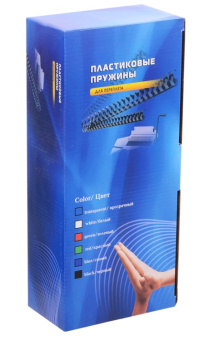 Пружина пластиковая Office Kit 10мм, черная, 100шт