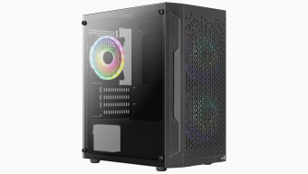 Корпус Aerocool Trinity Mini-G-BK-v2 (MidiTower, 2*USB3.0, 1*USB2.0, mATX, без БП) Black