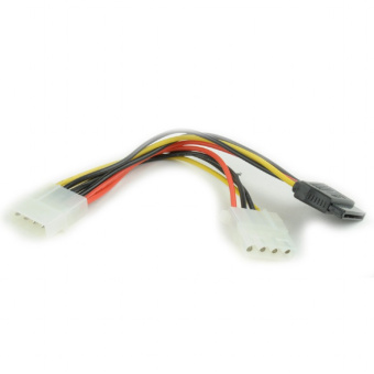Кабель-удлинитель MOLEX (m) --> 1*SATA (f), 1*MOLEX (f), Gembird