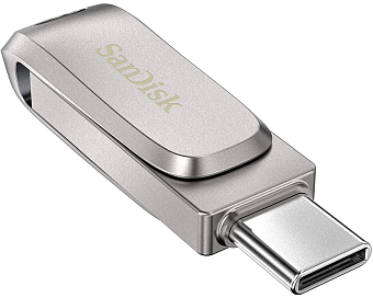 Флешка 64Gb SanDisk Ultra Dual Drive Luxe, USB 3.1 - USB Type-C Silver