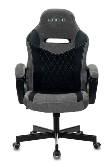 Кресло Zombie VIKING 6 KNIGHT Fabric (ткань, мех. качания, крест. металл, до 120 кг) Черный