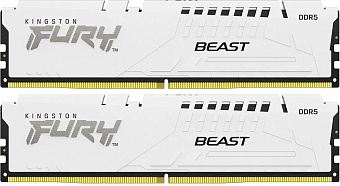 Модуль памяти DDR5 32Gb 5600MHz Kingston FURY Beast White XMP CL40 (Kit of 2)