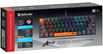 Клавиатура проводная Defender Apex GK-002 черный