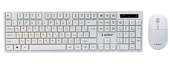 Комплект беспроводной (клавиатура+мышь) Gembird KBS-6000 Wireless White