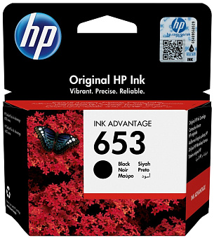Картридж струйный HP 653 (3YM75AE) для HP DeskJet Plus Ink Advantage 6075/6475, черный (360стр.) (6мл)