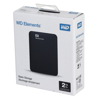 Внешний жесткий диск 2Tb WD Elements Portable 2.5" USB3.0 черный